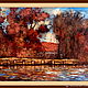 Painting Autumn Pond/ Framed. Pictures. Paint with Love (lotmarket). My Livemaster. Фото №4