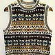 Walnut V/Жаккардовый жилет Твид и альпака M/L Fair isle vest. Жилеты. SweetHome. Ярмарка Мастеров.  Фото №5