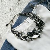 Украшения handmade. Livemaster - original item Necklace Black & White. Handmade.