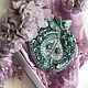 Брошь "Мятное яблоко". Брошь-булавка. Дарья (ms.brooch). Интернет-магазин Ярмарка Мастеров.  Фото №2