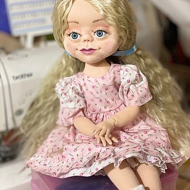 Кукла болтушка текстильная. Ольга Ильина/ ovechkino. Куклы и игрушки ручной работы - Ярмарка Мастеров Куклы и игрушки ручной работы. Ярмарка Мастеров - ручная работа Кукла болтушка текстильная. Handmade.