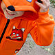 Детская толстовка на молнии Лиса, оранжевая толстовка с капюшоном. Свитшоты и толстовки. Лариса дизайнерская одежда и подарки (EnigmaStyle). Ярмарка Мастеров.  Фото №4