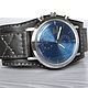 Blue Wristwatch on Dark Grey Leather Bracelet. Watches. Made In Rainbow. Интернет-магазин Ярмарка Мастеров.  Фото №2