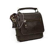 Сумки и аксессуары handmade. Livemaster - original item Men`s bag: Men`s leather bag brown Leo S94-122. Handmade.