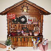 Куклы и игрушки handmade. Livemaster - original item Christmas counter display cases for Dollhouse miniatures. Handmade.
