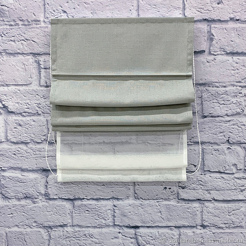 Двойная римская штора с карнизом Lotos /v25 в интернет-магазине Ярмарка ...