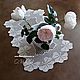 Openwork napkin ' Clover'! The author's work. Swipe. Cross stitch and beads!. My Livemaster. Фото №9