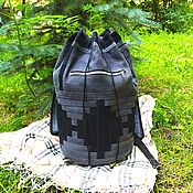 Сумки и аксессуары handmade. Livemaster - original item Infinity GreyIII denim Backpack. Handmade.