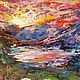 Painting of a mountain lake sunset colors 'Pearl banks'. Pictures. Russian Oil Paintings. Online shopping on My Livemaster.  Фото №2