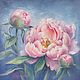 Oil painting Peony pink, Pictures, Tula,  Фото №1