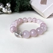 Украшения handmade. Livemaster - original item Bracelet made of rose quartz and rock crystal beads Delicate ice. Handmade.