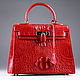 Textured women's bag made of Siamese crocodile leather IMA0514R1, Classic Bag, Moscow,  Фото №1