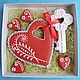 Cakes for Lovers. Set of gingerbread Heart with the Key. Gingerbread Cookies Set. sweets for joy (galinadenisenko). Online shopping on My Livemaster.  Фото №2