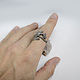 Order Silver ring with sapphire dragon 'Smaug'. Unusual Gemstone Jewelry. Livemaster. . Rings Фото №3