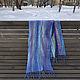 The felted scarf, fine Merino wool Azure sky. Scarves. feltyland. My Livemaster. Фото №4