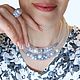 Колье -бусины в сетке в стиле Ольги Свибловой и Мурано. Колье. KSeniora jewelry. Интернет-магазин Ярмарка Мастеров.  Фото №2
