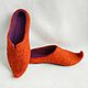 Order Oriental two - tone felted Slippers. Zhanna. Livemaster. . Slippers Фото №3