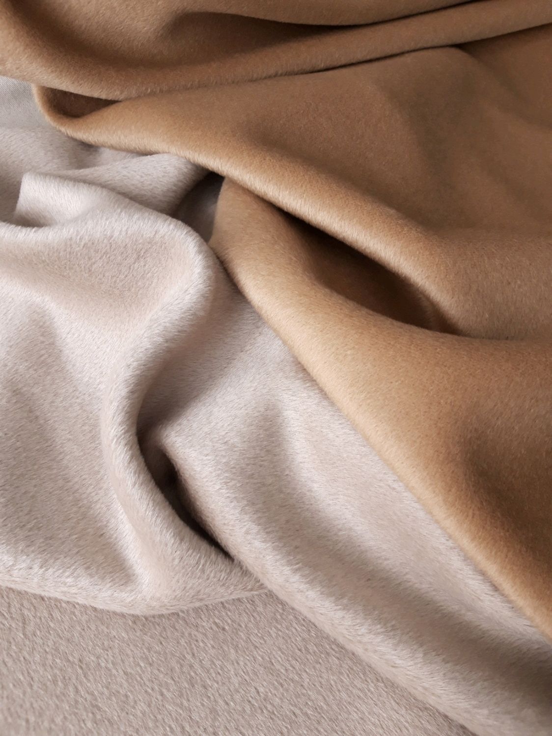 Остаток - 3.5м. Итальянская пальтовая ткань - сури альпака с шерстью в ...