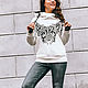 Black&white sweatshirt. Sweatshirts. BORMALISA. My Livemaster. Фото №4