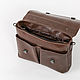 Men's leather messenger bag 'Vincent' (Tobacco). Brief case. DragonBags - Men's accessories. My Livemaster. Фото №7