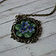 Pendant with embroidery 'Violet'. Pendants. Anna's pretty things (flowertenderann). Online shopping on My Livemaster.  Фото №2
