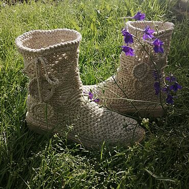 Обувь ручной работы. Ярмарка Мастеров - ручная работа Сапожки летние. Handmade.