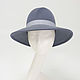 Фетровая шляпа "Tulip". Цвет серо-голубой, Шляпы, Москва,  Фото №1