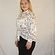 White blouse with stars. Blouses. Belye-bluzki. Интернет-магазин Ярмарка Мастеров.  Фото №2