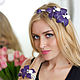 Bezel leather Orchid. Decoration leather. Leather flowers. Headband. lanssveta. My Livemaster. Фото №4