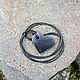 Кулон "Сердце" из натурального шунгита. Подвеска. LJUM. Интернет-магазин Ярмарка Мастеров.  Фото №2