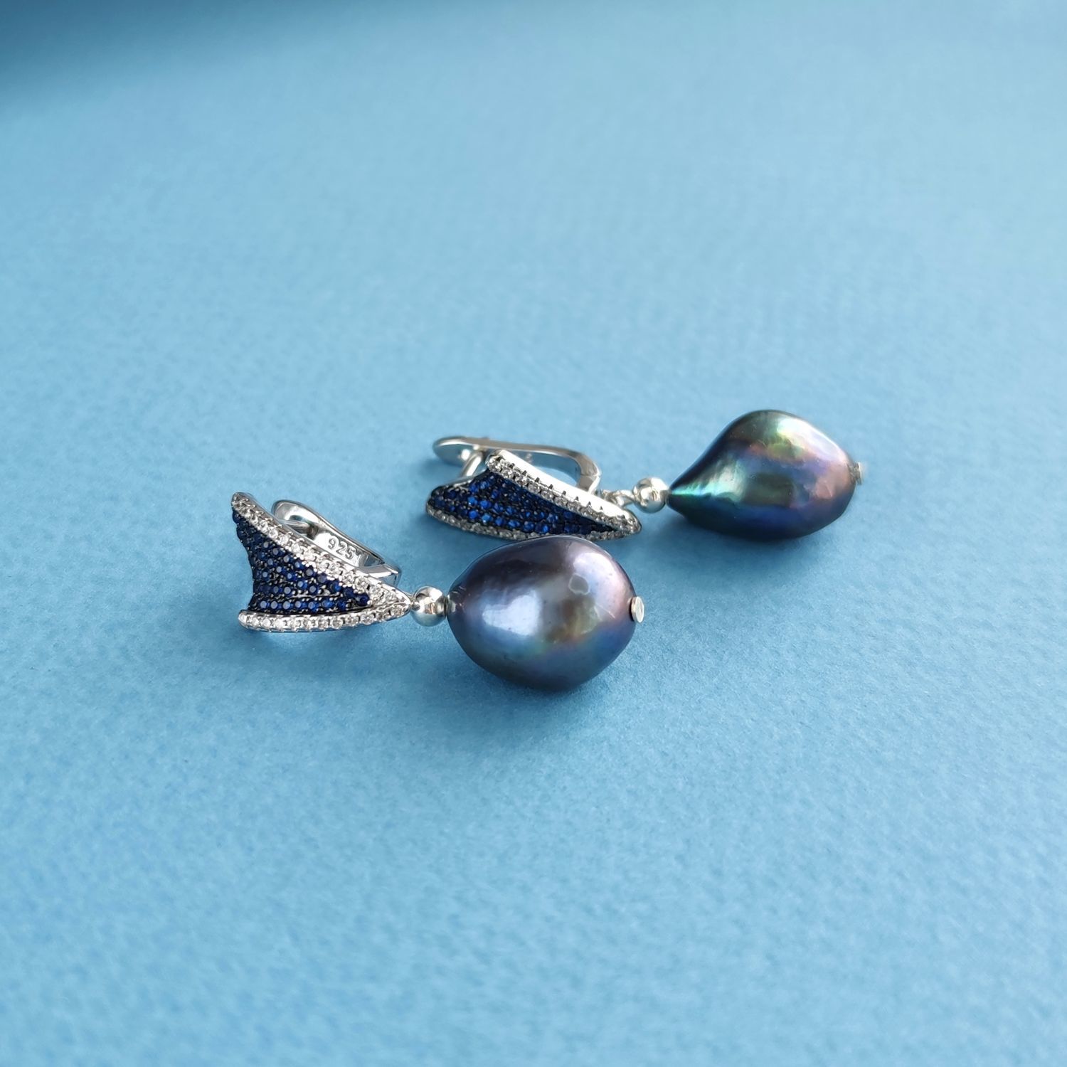 Серьги черный жемчуг натуральный – купить онлайн на Ярмарке Мастеров ...