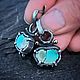 Серьги с бирюзой. Серьги классические. ЖуЖа_jewelry. Ярмарка Мастеров.  Фото №6