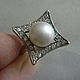 Ring 'ORIENT' pearls.cubic Zirconia, silver 925, Rings, Ekaterinburg,  Фото №1