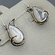 Order Silver earrings with mother of pearl 17h10 mm. yakitoriya. Livemaster. . Earrings Фото №3