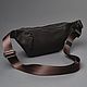 Order Men's leather waist bag 'Sigma S' (Combined). DragonBags - Rucksack leather. Livemaster. . Waist Bag Фото №3