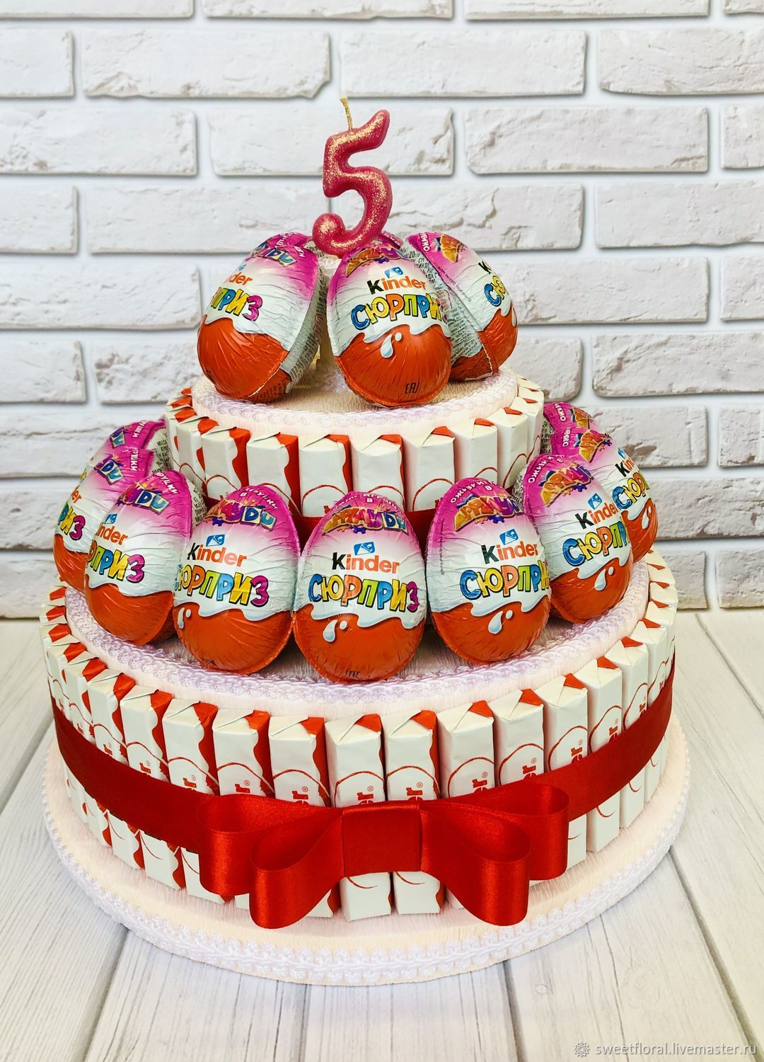 Шоколадный торт с ягодами «С Днём Рождения»