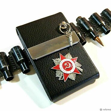 Сувениры и подарки ручной работы. Ярмарка Мастеров - ручная работа Портсигар СССР 7 шт. 85 мм "Отечественная война 2 ст.". Handmade.