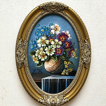 Картина маслом натюрморт "Весенний букет.". . Картины и панно ручной работы - Ярмарка Мастеров Картины и панно ручной работы. Ярмарка Мастеров - ручная работа Картина маслом натюрморт "Весенний букет.". Handmade.
