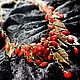 Coral shower. Necklace. Red corals, metal bronze, Necklace, St. Petersburg,  Фото №1