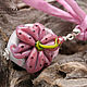 Delicate lily - Pendant pink flower lampwork flamework glass bead. Pendants. Branzuletka (Branzuletka). My Livemaster. Фото №4