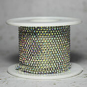 Материалы для творчества handmade. Livemaster - original item Rhinestone chain 1,4 mm Rainbow crystal 10 cm. Handmade.