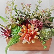 Цветы и флористика handmade. Livemaster - original item Interior composition of artificial succulents. Handmade.