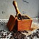 Набор кофемана ESPRESSO. Коробочка, совок для кофе, чая, специй. Наборы посуды. Семейная мастерская 'ШАЛЕ' (chaletworkshop). Интернет-магазин Ярмарка Мастеров.  Фото №2