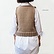  women's knitted vest with buttons Braid 2. Vests. CUTE-KNIT by Nata Onipchenko. My Livemaster. Фото №6