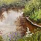 Заказать Картина летний пейзаж, холст, масло, 40х30 см. После дождя. 'Живая палитра' Ольги Тикуновой. Ярмарка Мастеров. . Картины Фото №3