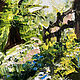 Painting Village, summer landscape oil on canvas, 20h20cm. Pictures. myfoxyart (MyFoxyArt). My Livemaster. Фото №5