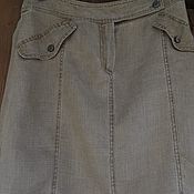 Винтаж handmade. Livemaster - original item 100% linen skirt, BGN. France.. Handmade.