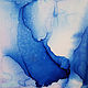 Air abstraction alcohol ink Blue. Pictures. Anna_green_artist. Online shopping on My Livemaster.  Фото №2