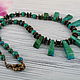 Necklace made of chrysocolla and azurite stones ' tropic'. Necklace. Magic box. Online shopping on My Livemaster.  Фото №2
