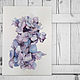 Order Watercolor painting Hydrangea (blue lilac flowers). Pastelena. Livemaster. . Pictures Фото №3